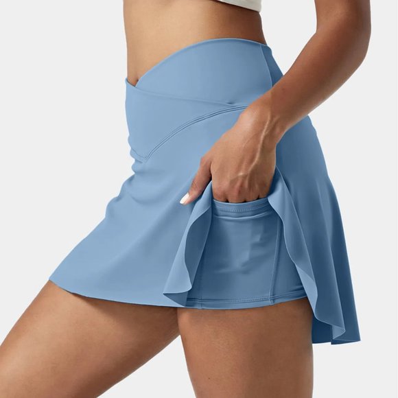 Halara Everyday Cloudfu Air Crossover 2-in-1Tennis Skirt Bel Air Blue XL NWT - Picture 3 of 8